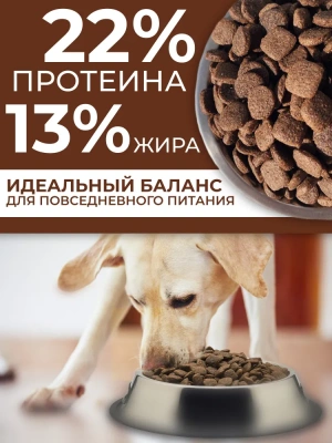 Дилли 16кг говяжья печень с овсянкой сухой корм для собак фото