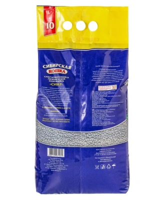 Наполнитель (Сибирская кошка) 10,1кг (10л) Супер комкующийся для кошек фото