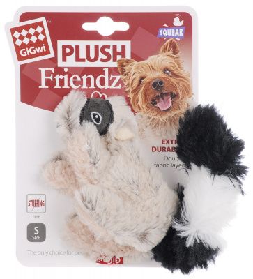 Игрушка (GiGwi) 75307 Енот с пищалкой для собак фото