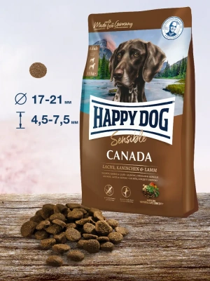 Happy Dog Supreme Sensible Canada 2,8кг лосось кролик ягненок картофель сухой для собак средних и крупных пород и щенков с 6м с чувствительным пищеварением фото Happy Dog Supreme Sensible Canada 2,8кг лосось кролик ягненок картофель сухой для собак средних и крупных пород и щенков с 6м с чувствительным пищеварением фото