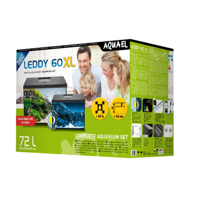 Аквариум (AQUAEL) Leddy XL D&N 2.0 60 72л черный прямой