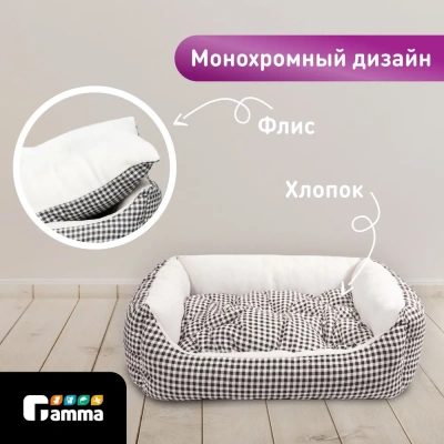 Лежанка (Гамма) Кантри M, черная, 520*450*170мм фото