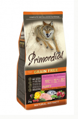 Primordial 2кг курица, рыба беззерновой сухой для щенков (010983) Primordial 2кг курица, рыба беззерновой сухой для щенков (010983)
