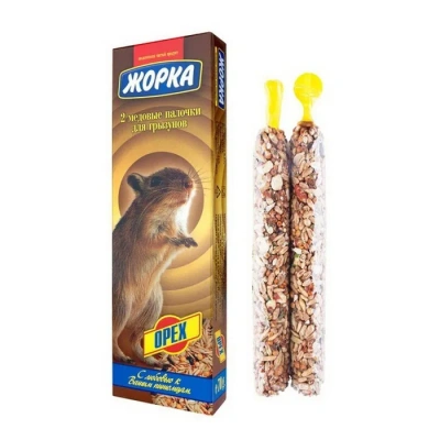 Жорка 0,07кг палочки медовые орех для грызунов (2шт) Жорка 0,07кг палочки медовые орех для грызунов (2шт) фото