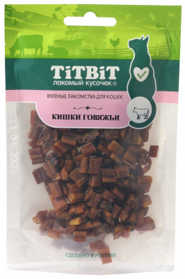 TiTBiT 0,035кг вяленые лакомства Кишки говяжьи для кошек TiTBiT 0,035кг вяленые лакомства Кишки говяжьи для кошек
