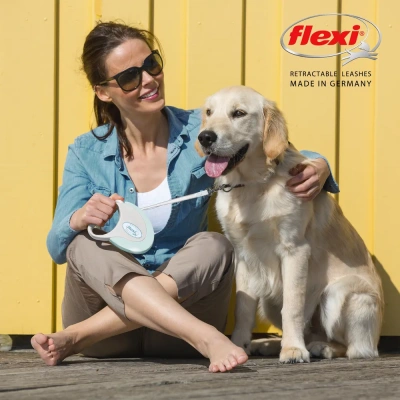 Рулетка (Flexi) Style М ремень 5м до 25кг белый фото