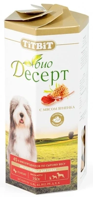 TiTBiT 0,35кг Печенье Био десерт с мясом ягненка стандарт для собак фото