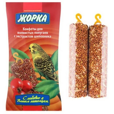 Жорка 0,1кг конфеты шиповник для попугаев (2шт) фото