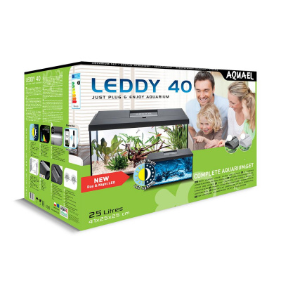 Аквариум (AQUAEL) Leddy Set Plus D&N 2.0 40 25л с нижней рамкой белый прямой