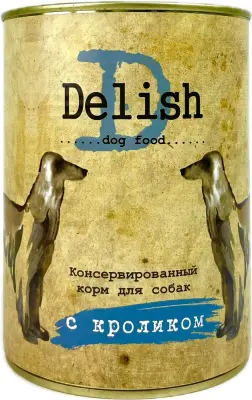 Delish 0,97кг кролик консервы для собак фото