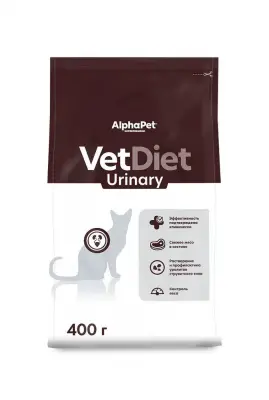 AlphaPet Vet Diet (АльфаПет) 0,4кг Urinary сухой при заболеваниях нижних отделов мочевыводящих путей для кошек (655230) фото AlphaPet Vet Diet (АльфаПет) 0,4кг Urinary сухой при заболеваниях нижних отделов мочевыводящих путей для кошек (655230) фото