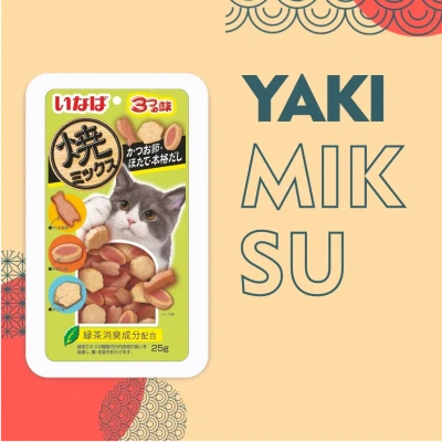 Inaba Yakimiksu 0,025кг со вкусом кацуобуси, морского гребешка и наваристого бульона лакомство для кошек Inaba Yakimiksu 0,025кг со вкусом кацуобуси, морского гребешка и наваристого бульона лакомство для кошек фото