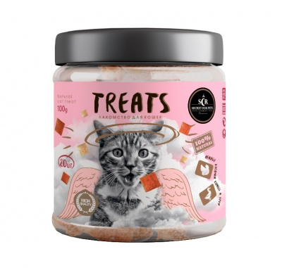 Лакомство Секрет (Secret) 0,1кг нежные кусочки курицы и утки для кошек, в вакуумной упаковке (YK007)