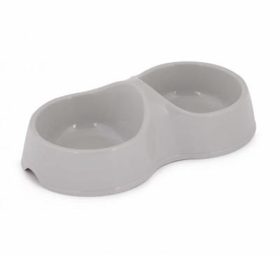 Миска (Zoo Plast) 0,2л двойная для кошек, серая (25*24*23,5см) Миска (Zoo Plast) 0,2л двойная для кошек, серая (25*24*23,5см)