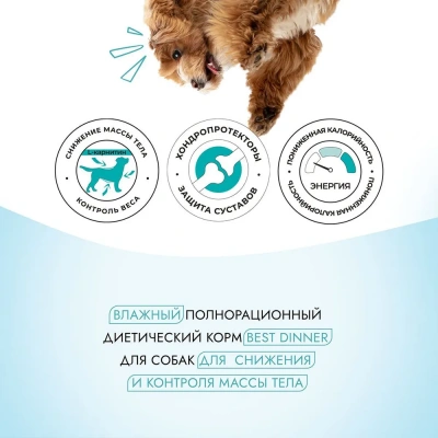 Best Dinner Vet Profi Obesity 0,1кг говядина консервы для собак (406760) фото