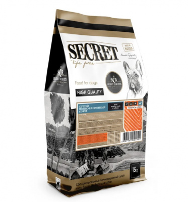 Секрет (Secret) Life Force 15кг сухой лосось и рис для собак (24765)