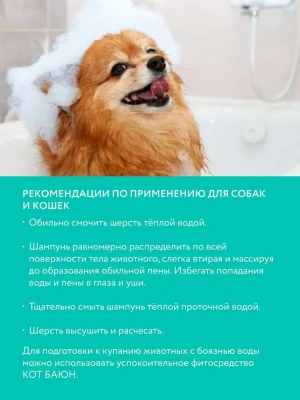 Фитошампунь-бальзам (VEDA) для линяющих собак и кошек, 0,25л фото