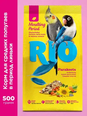 Rio 0,5кг корм для средних попугаев рацион в период линьки фото