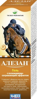 Алезан (АВЗ) 0,25л гель для лошадей охлаждающе-разогревающий фото Алезан (АВЗ) 0,25л гель для лошадей охлаждающе-разогревающий фото