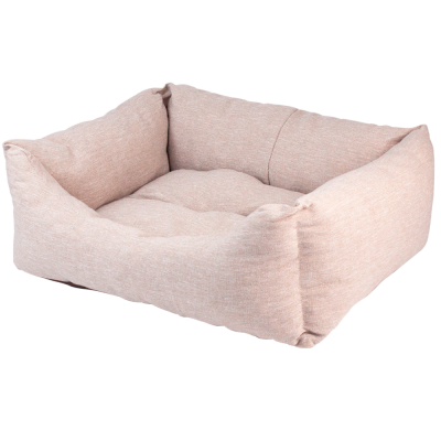 Лежанка (Зооэкспресс) пухлик "NORD" 722321 со стяжкой мебельная ткань №2 49*36*18 см бежевый фото