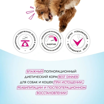 Best Dinner Vet Profi Recovery 0,34кг (диета восстан.) консервы для собак и кошек (406791) фото