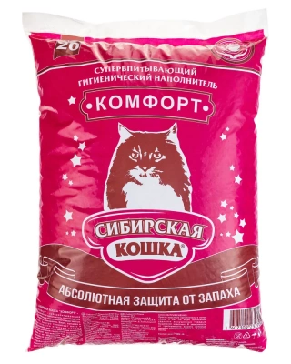 Наполнитель (Сибирская кошка) 20л Комфорт впитывающий Наполнитель (Сибирская кошка) 20л Комфорт впитывающий
