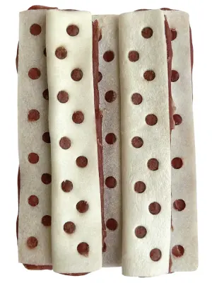 Деревенские лакомства 0,09кг Чистим зубы Сэндвич с уткой для собак                 фото