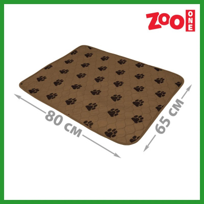 Пеленка (ZooOne) впитывающая многоразовая, коричневая 65*80 см фото