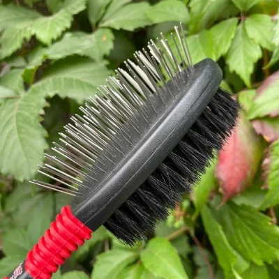 Щетка (Hello Pet) 3321S двухсторонняя натуральная щетина фото Щетка (Hello Pet) 3321S двухсторонняя натуральная щетина фото