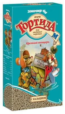 Зоомир 0,09кг Тортила-М Крепкий панцирь корм для водяных черепах гранулы с кальцием (911) фото
