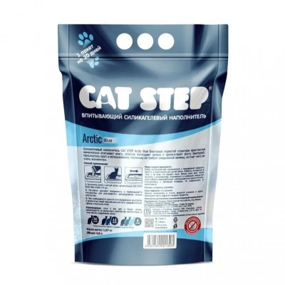 Наполнитель (Cat Step) Arctic Blue 3,8л (1,67кг) силикагель для кошек фото
