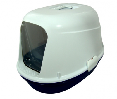 Туалет (BERGAMO) Pretty Luxo закрытый с сеткой темно-синий 59*39,5*41см /31.09BL11/