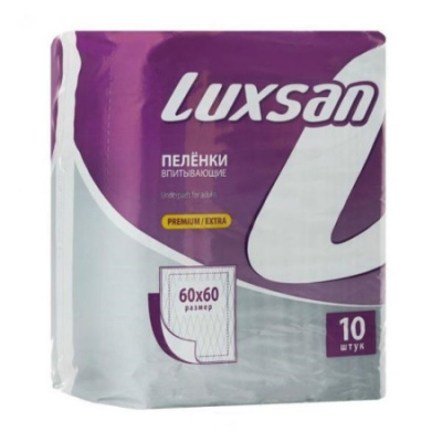 Пеленка LUXSAN Premium/Extra 60x60 10шт. Пеленка LUXSAN Premium/Extra 60x60 10шт.