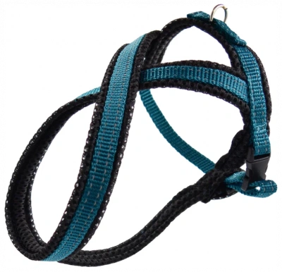 Шлейка (Зооэкспресс) 5734 МВ FRESH LINE 20 мм капрон/сетка Х-образная, регулируемая от 40 до 60 см морская волна