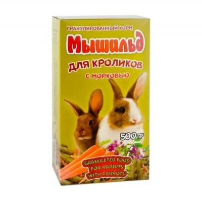 Мышильд 0,5кг корм для декоративных кроликов с морковью гранулированный фото