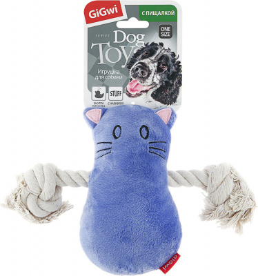 Игрушка (GiGWi) 75034  Кот с пищалкой 15см для собак, серия CATCH & FETCH фото Игрушка (GiGWi) 75034  Кот с пищалкой 15см для собак, серия CATCH & FETCH фото