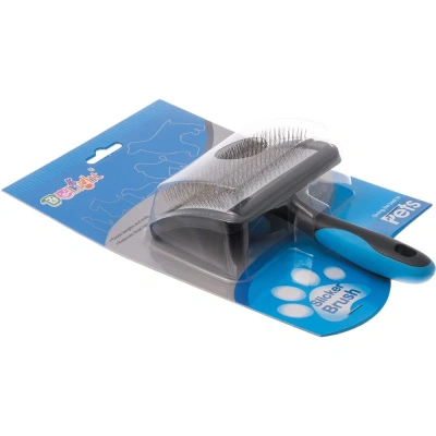 Пуходёрка (DeLIGHT) пластик мягкий корд средняя 36821М /6/ фото