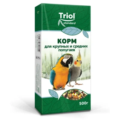 Triol Standard 0,5кг корм для крупных и средних попугаев фото