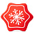 Игрушка (Triol) NEW YEAR Снежинка для собак, 85мм фото