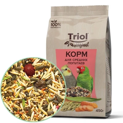 Triol 0,45кг корм для средних попугаев фото