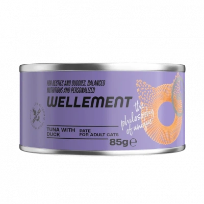 Wellement 0,085кг тунец с уткой паштет для взрослых кошек фото Wellement 0,085кг тунец с уткой паштет для взрослых кошек фото