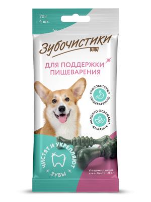 Зубочистики 0,07кг лакомство Мятные (4шт) для собак средних пород (73303983)