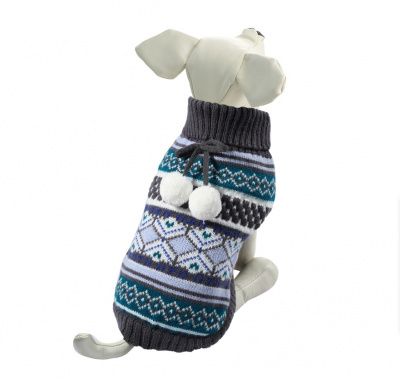 Свитер (Triol) Помпончики L, темно-серый, размер 35см 