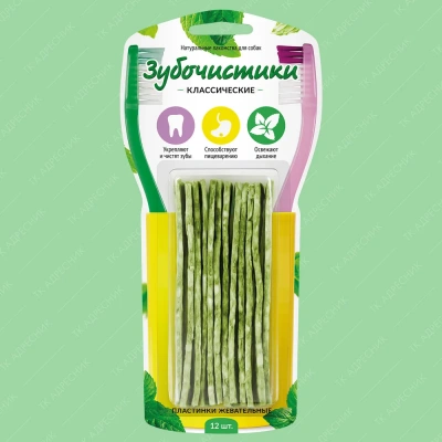 Зубочистики 0,072кг Пластинки (12шт) жевательные (76050281) фото