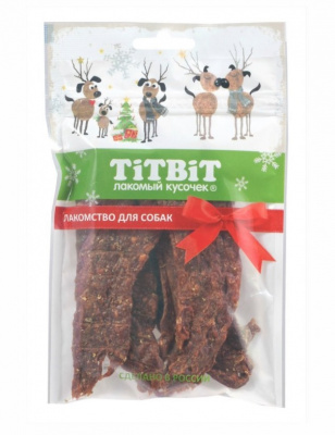 TiTBiT 0,07кг Меню от Шефа джерки мясные из баранины (Новогодняя коллекция)  TiTBiT 0,07кг Меню от Шефа джерки мясные из баранины (Новогодняя коллекция)