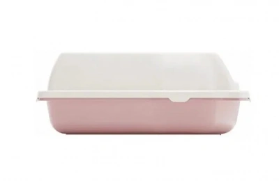 Туалет (Zoo Plast) Лекси угловой с бортом, розовый (55,5*41,5*15см) фото