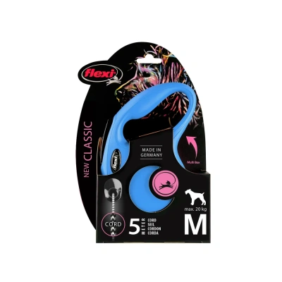 Рулетка (Flexi) Classic М трос 5м до 20кг синий фото Рулетка (Flexi) Classic М трос 5м до 20кг синий фото