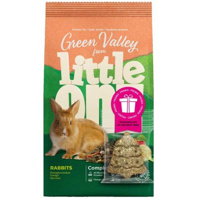 Little One ПРОМО корм Зеленая долина из разнотравья для кроликов, 0,75к г + Колокольчик 0,024кг фото