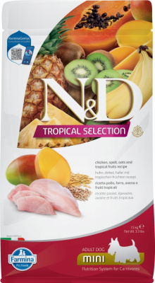 Farmina (Фармина) N&D Tropical Selection Dog 1,5кг курица для взрослых собак мини пород Farmina (Фармина) N&D Tropical Selection Dog 1,5кг курица для взрослых собак мини пород
