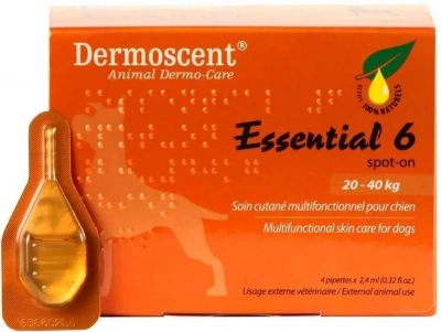 Эссеншиал Спот-он: капли для ухода за кожей для собак 20-40 кг, 2,4 мл (4 пип)  фото Эссеншиал Спот-он: капли для ухода за кожей для собак 20-40 кг, 2,4 мл (4 пип)  фото